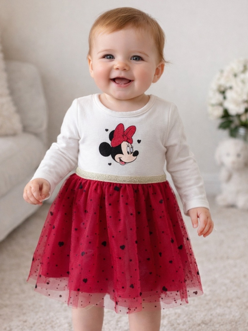 Minnie Mouse Red and White Dress